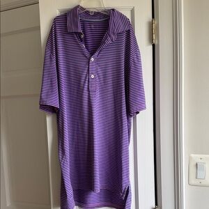 RLX Ralph Lauren Purple Striped Men's Polo Shirt